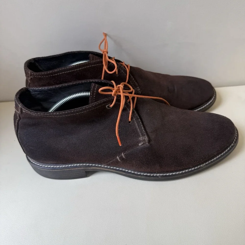1901 Men's Size 11M Brown Suede Chukka Boots Lace Up Desert Ankle Boots